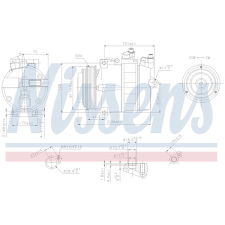 NISSEN A/C Compressor, 89022 89022